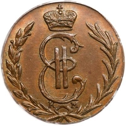Аверс Денга 1777 года КМ