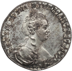 Аверс Полтина 1777 года СПБ-ФЛ