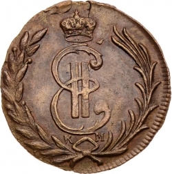 Аверс 1 копейка 1778 года КМ