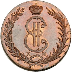 Аверс 10 копеек 1778 года КМ