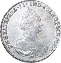 Аверс Полтина 1778 года СПБ-ФЛ