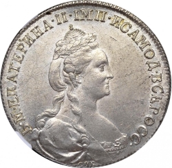 Аверс 1 рубль 1779 года СПБ-ФЛ