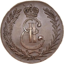 Аверс 5 копеек 1779 года КМ