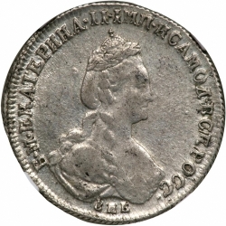 Аверс Полуполтинник 1779 года СПБ-ФЛ