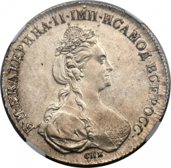 Аверс 1 рубль 1780 года СПБ-ИЗ
