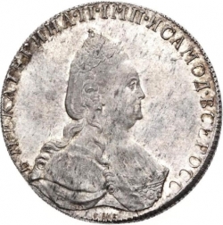 Аверс 1 рубль 1785 года СПБ-ТI-ЯА