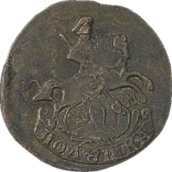 Аверс Полушка 1785 года КМ