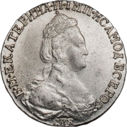 Аверс 15 копеек 1787 года СПБ
