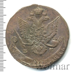 Аверс 5 копеек 1787 года ЕМ