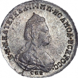Аверс Полуполтинник 1788 года СПБ-ЯА