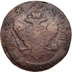 Аверс 5 копеек 1789 года ММ