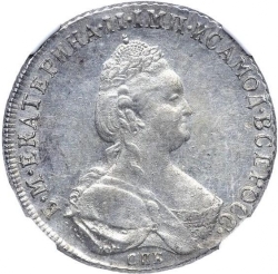 Аверс Полтина 1791 года СПБ-TI-ЯА