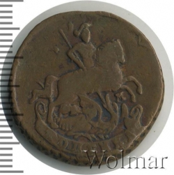 Аверс 1 копейка 1795 года ММ