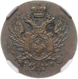 Аверс 1 грош 1819 года IB