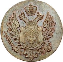 Аверс 1 грош 1820 года IB
