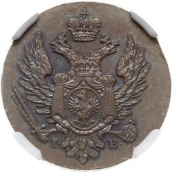 Аверс 1 грош 1821 года IB
