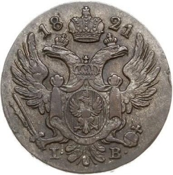 Аверс 10 грошей 1821 года IB