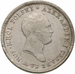 Аверс 1 злотый 1822 года IB