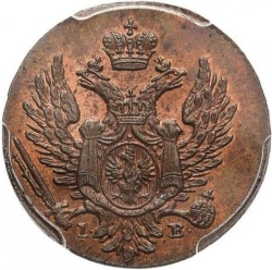 Аверс 1 грош 1825 года IB