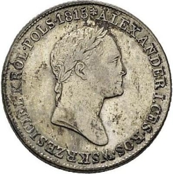 Аверс 1 злотый 1828 года FH