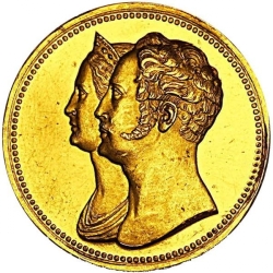 Аверс 10 рублей 1836 года СПБ «В память 10-летия коронации Николая I»