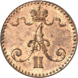 Аверс 1 пенни 1864 года