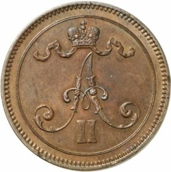 Аверс 10 пенни 1866 года