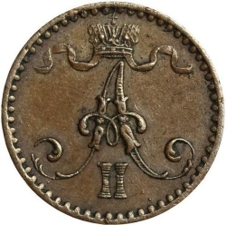 Аверс 1 пенни 1867 года