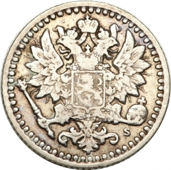 Аверс 25 пенни 1868 года S