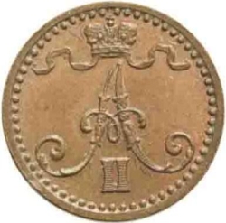 Аверс 1 пенни 1869 года Аверс 1 пенни 1869 года