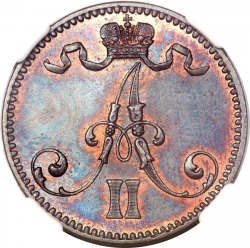 Аверс 5 пенни 1870 года