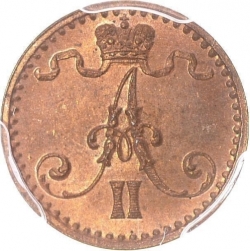 Аверс 1 пенни 1871 года
