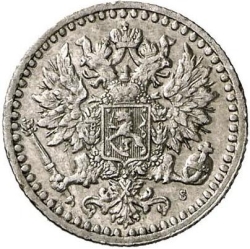 Аверс 25 пенни 1871 года S