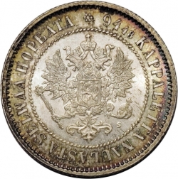 Аверс 1 марка 1872 года S