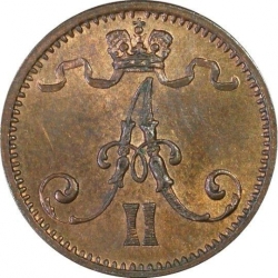 Аверс 1 пенни 1872 года