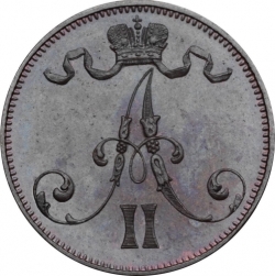 Аверс 5 пенни 1872 года