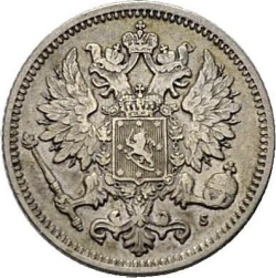 Аверс 25 пенни 1873 года S