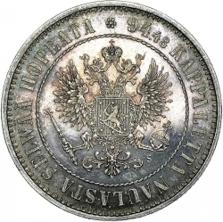 Аверс 1 марка 1874 года S