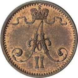 Аверс 1 пенни 1874 года