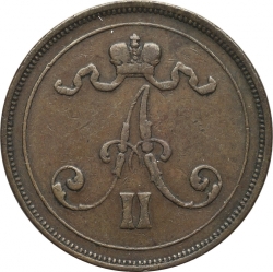 Аверс 10 пенни 1875 года