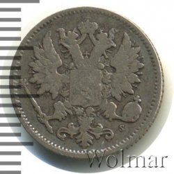 Аверс 25 пенни 1876 года S