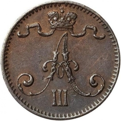 Аверс 1 пенни 1881 года