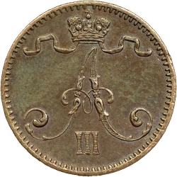Аверс 1 пенни 1882 года