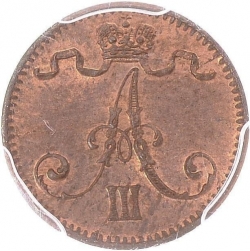 Аверс 1 пенни 1884 года