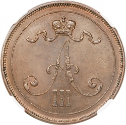 Аверс 10 пенни 1889 года