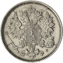 Аверс 25 пенни 1889 года L