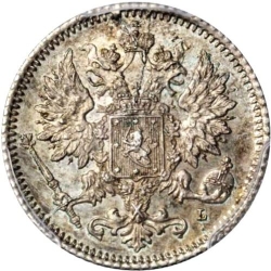 Аверс 25 пенни 1890 года L