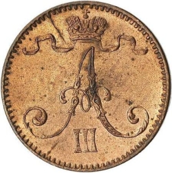 Аверс 1 пенни 1891 года