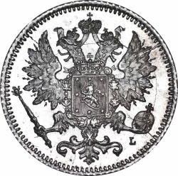 Аверс 25 пенни 1891 года L Аверс 25 пенни 1891 года L