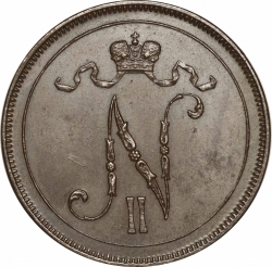Аверс 10 пенни 1897 года